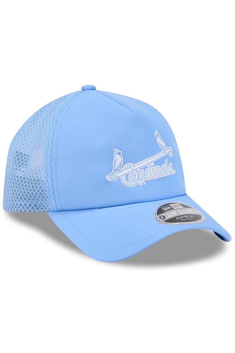 Men's New Era Light Blue St. Louis Cardinals 2026 Batting Practice Alternate Apex 9FORTY Adjustable Hat, Alternate, color, Light Blue