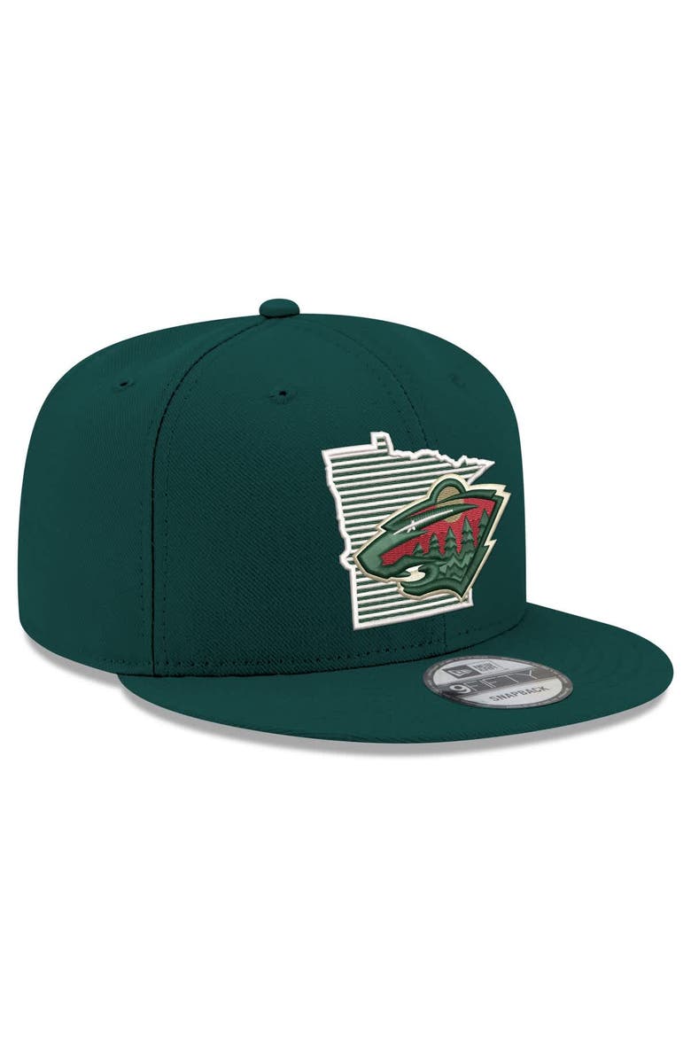 New Era Men's New Era Green Minnesota Wild State Pride 9FIFTY Snapback Hat, Alternate, color, 