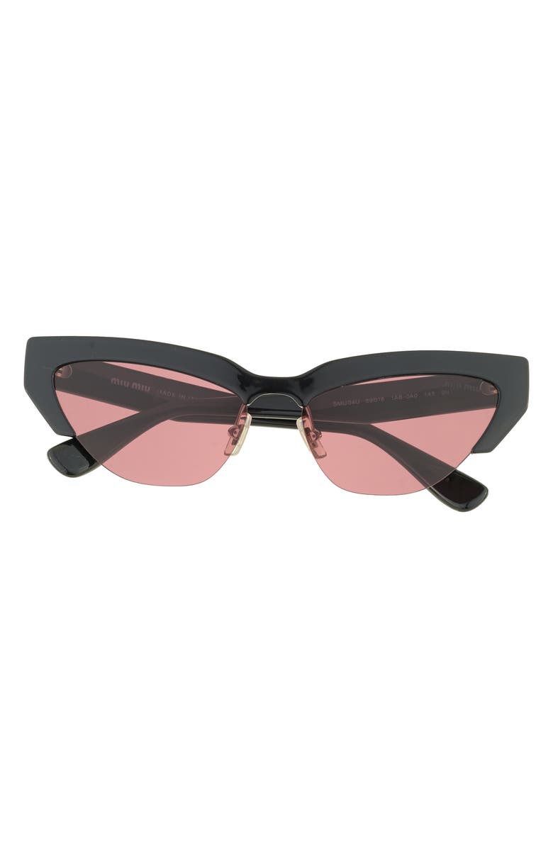 Miu Miu 59mm Semi Rimless Cat Eye Sunglasses, Main, color,