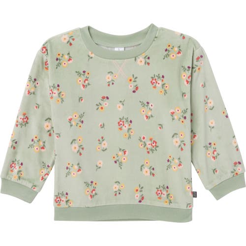 Modern Moments™ By Gerber Fleece Pajama Top & Pant Set In Green Flower