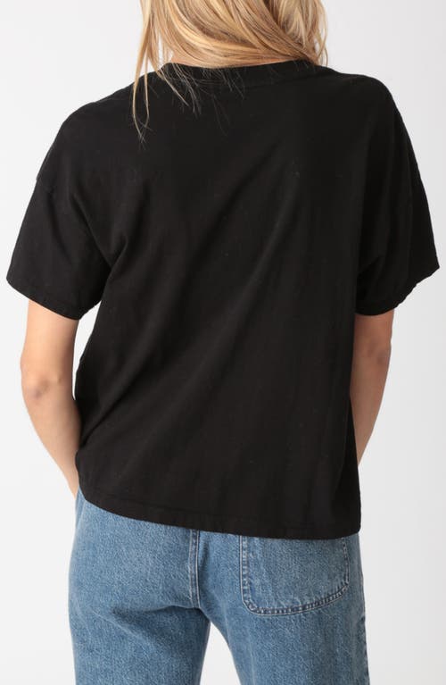 Electric & Rose Chase V-neck Cotton T-shirt In Black