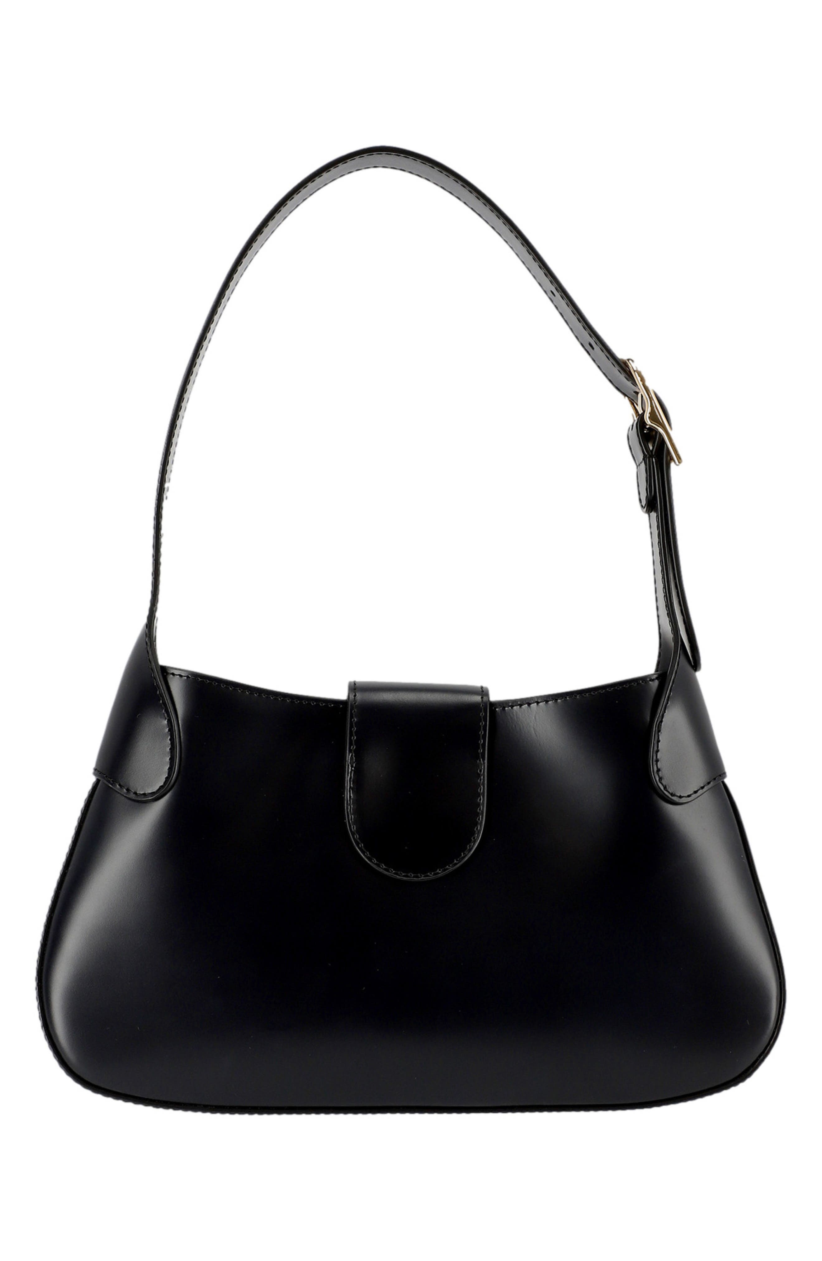 SANDRO Sweet Janet Leather Shoulder Bag, Alternate, color, 
