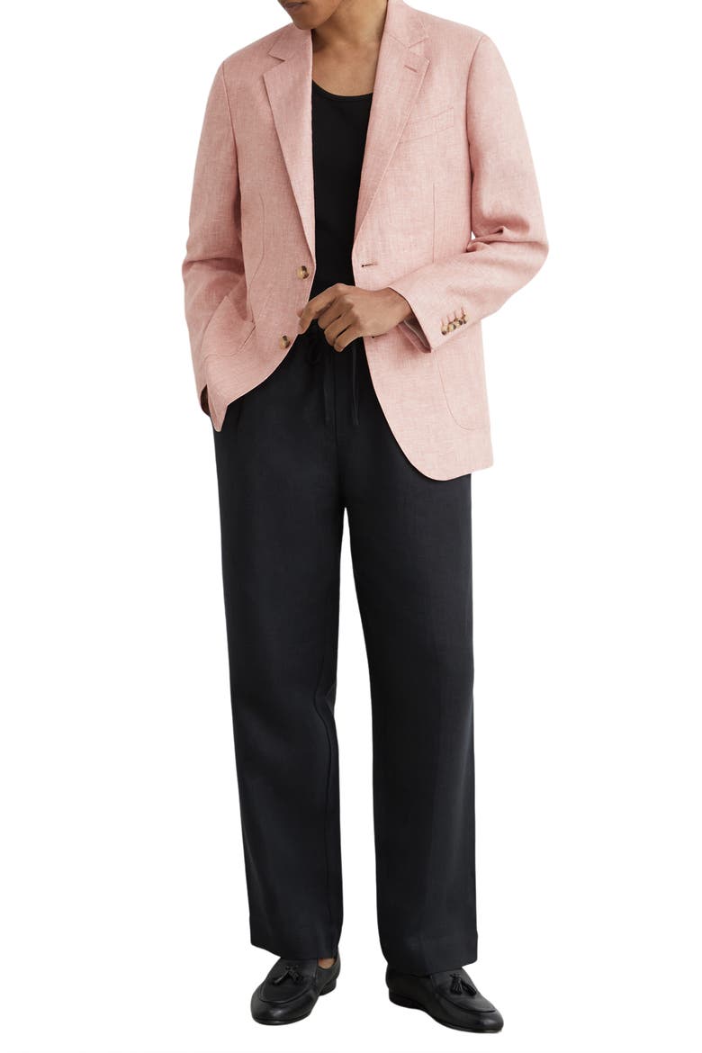 Atlantic Linen Sport Coat, Alternate, color, PLUM PINK