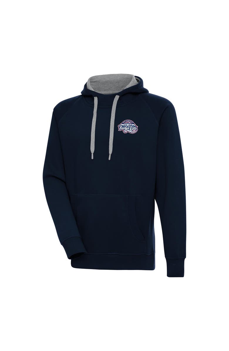 ANTIGUA Men's Antigua  Navy New Hampshire Fisher Cats Victory Pullover Hoodie, Main, color, 