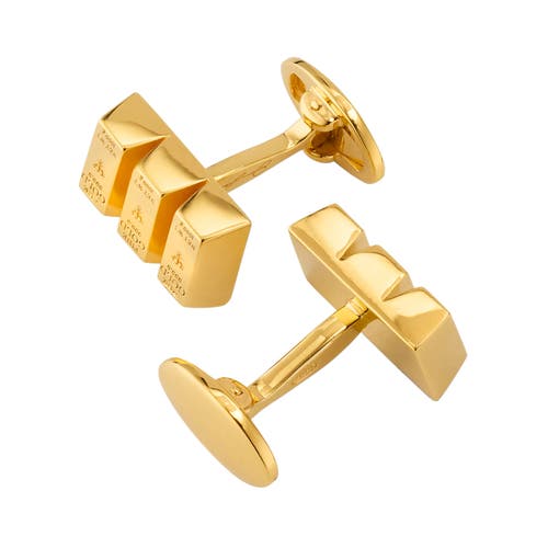 Jan Leslie Gold Bullion Bar Vermeil Sterling Silver Cufflinks I  In Gold