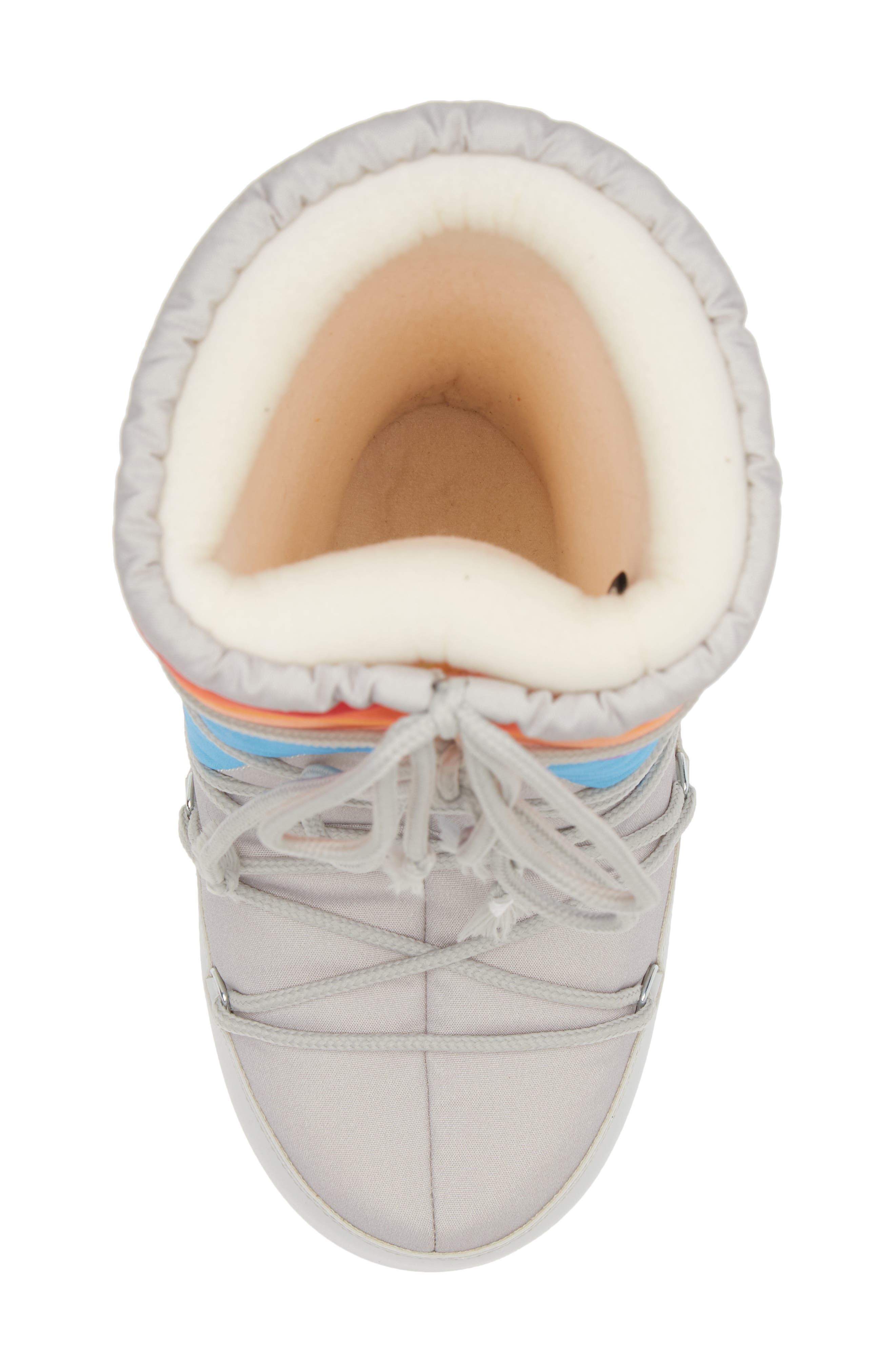 Moon Boot<sup>®</sup> Kids' Rainbow Print Icon Water Repellent Moon Boot<sup>®</sup>, Alternate, color, 