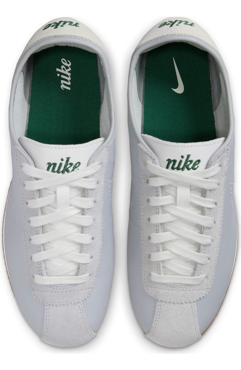 Nike Cortez Leather Sneaker, Alternate, color, 001 Wlfgry/Sprtgn