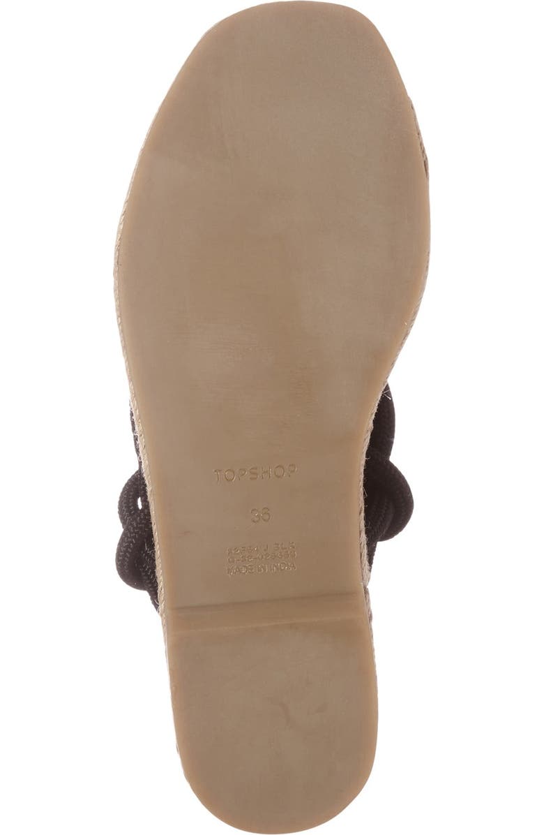 Topshop Knotted Cord Tie Sandal, Alternate, color,