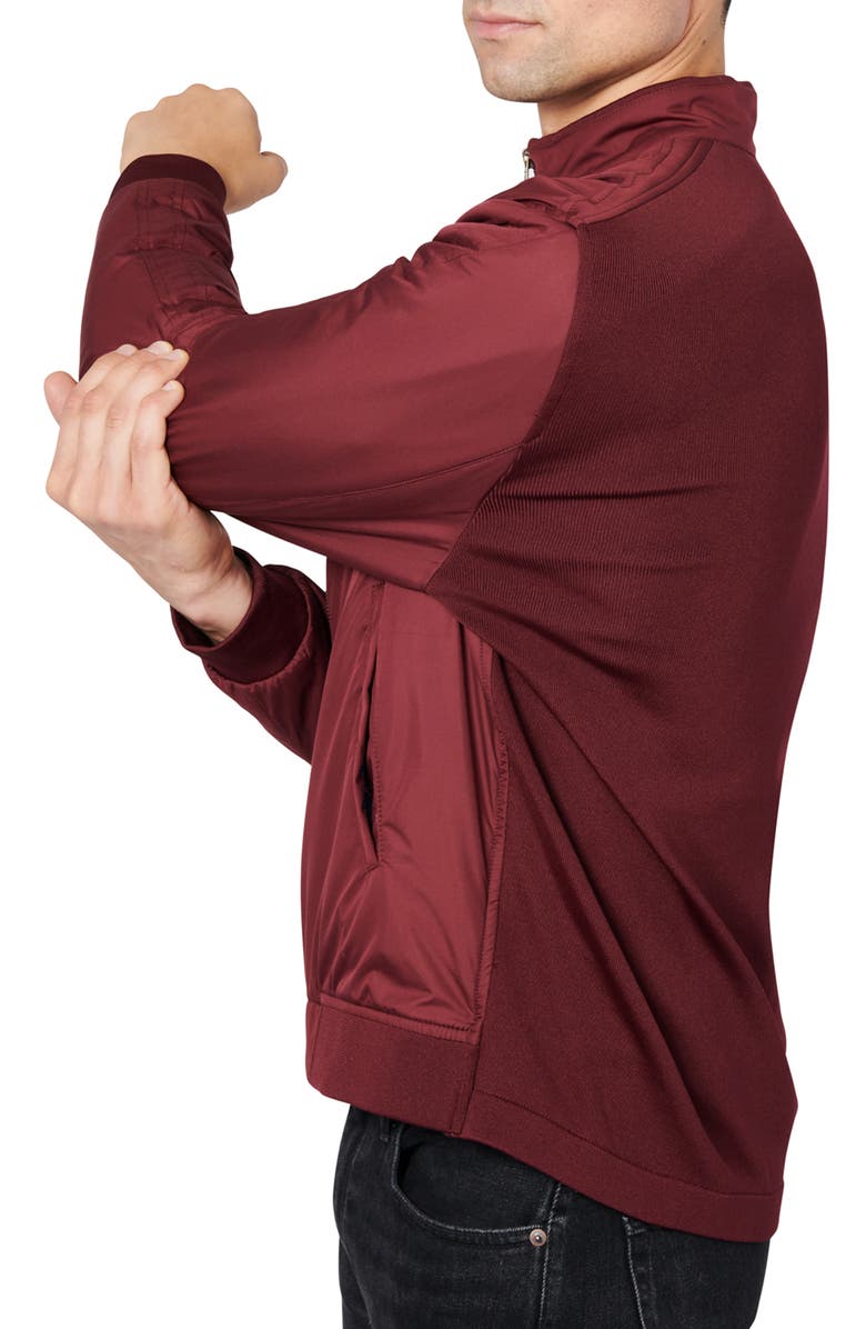 CONSTRUCT Solid Padded Hybrid Jacket, Alternate, color, Burgundy