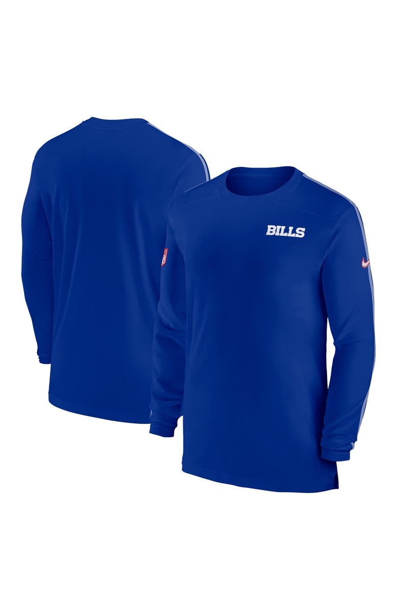Nike Men's Nike Royal Buffalo Bills Sideline Coach UV Performance Long Sleeve T-Shirt, Alternate, color, Royal