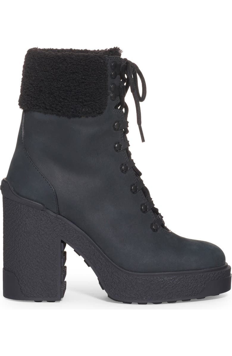 Moncler Claudia Faux Fur Trim Bootie, Alternate, color,