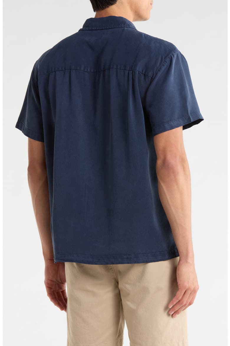Cooling Comfort Short Sleeve Button-Up Shirt, Alternate, color, MIDNIGHT NAVY