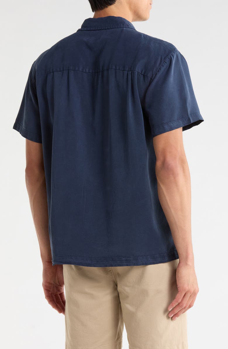 Brixton Cooling Comfort Short Sleeve Button-Up Shirt, Alternate, color, Midnight Navy