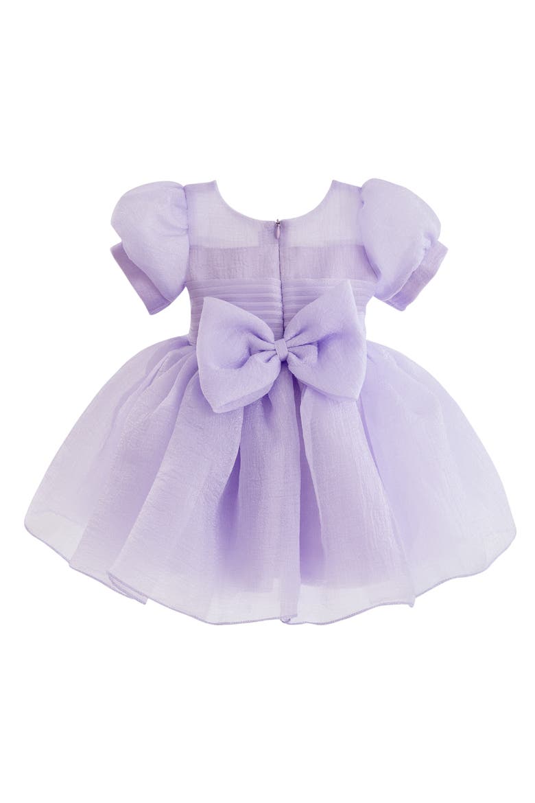 Puff-Sleeve Party Dress, Alternate, color, Purple