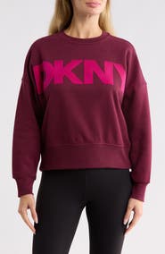 DKNY Exploded Flocked Logo Blouson Sweatshirt