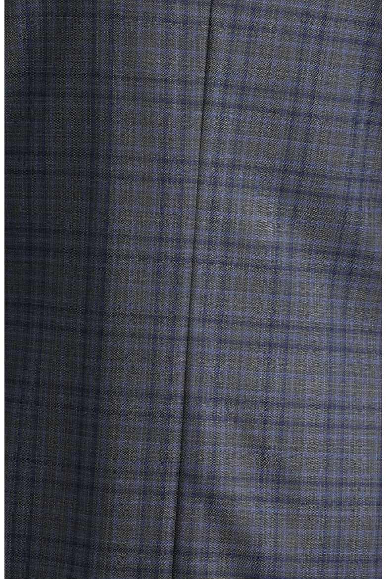 Flynn Classic Fit Grey Plaid Wool Sport Coat, Alternate, color, CHARCOAL