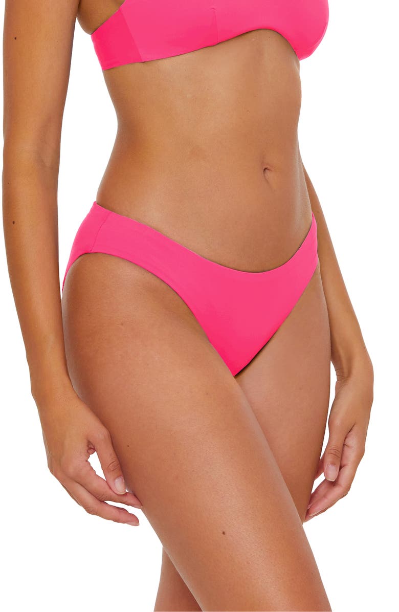 Becca Reversible Hipster Bikini Bottoms, Alternate, color, Punch/ Coral Rose