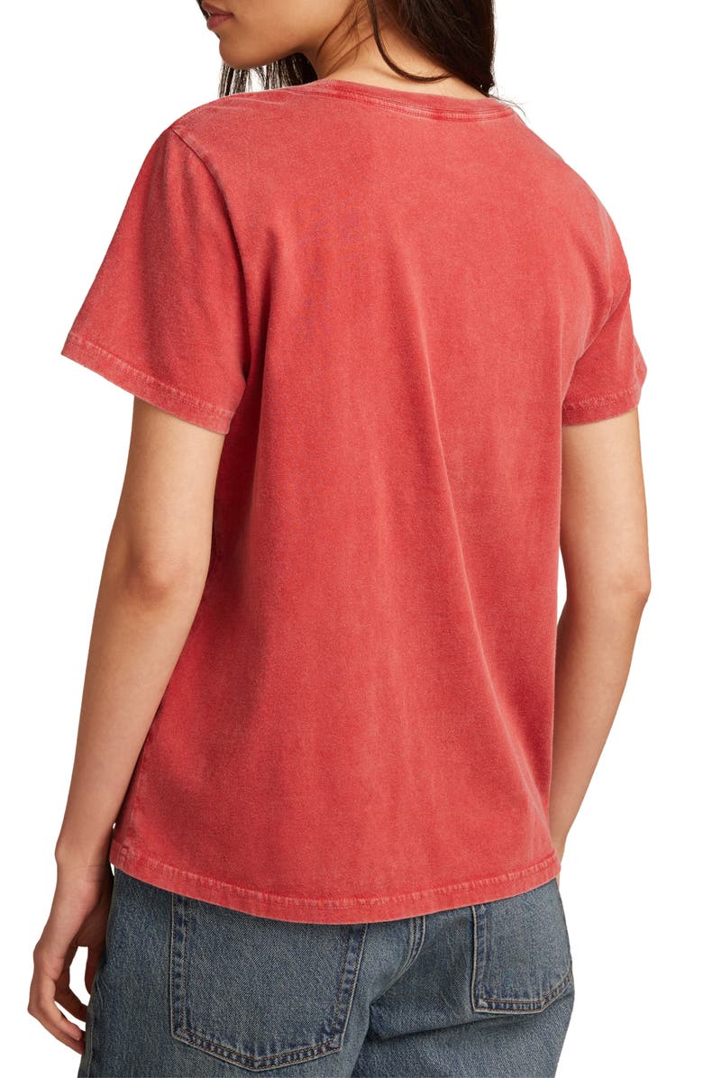 Lucky Brand Flag Stud Embellished Cotton Graphic T-Shirt, Alternate, color, 