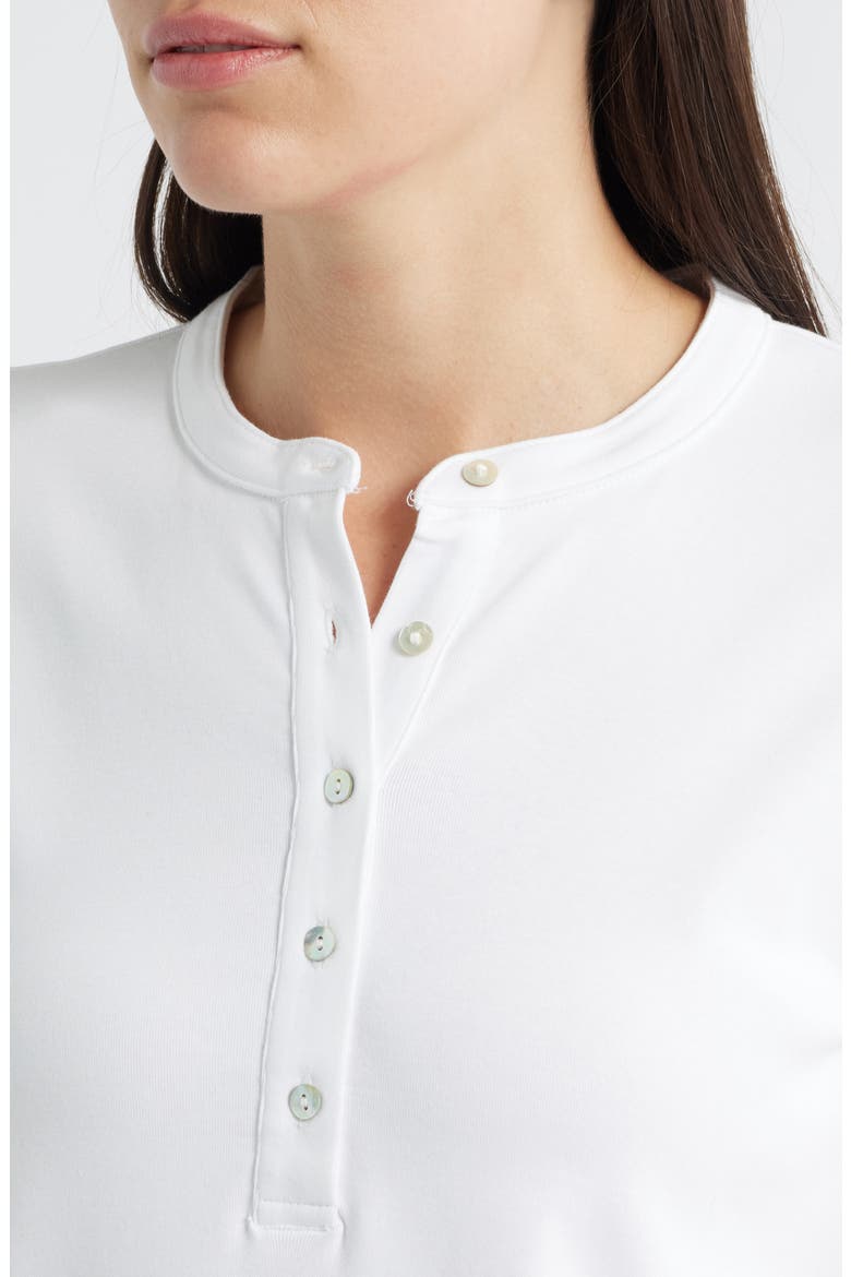 Long Sleeve Stretch Cotton Henley, Alternate, color, WHITE