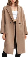 Belle & Bloom BELLE AND BLOOM Publisher Double-Breasted Wool Blend Coat