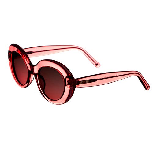 Bertha Ladies Red Oval Sunglasses Brsit102-3 In Red