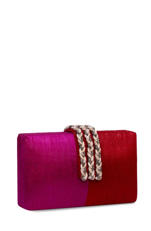 Simitri Color Block Braided Clutch In Multi