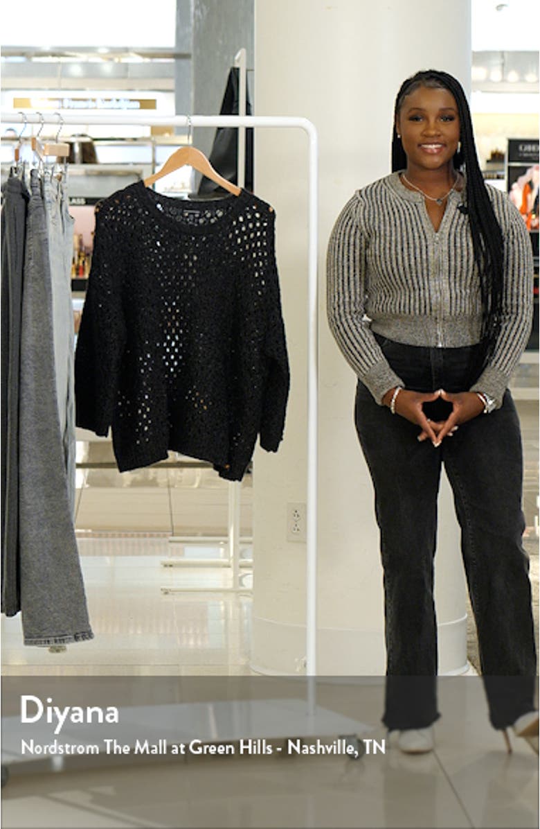 Open Stitch Alpaca Crewneck Sweater, sales video thumbnail