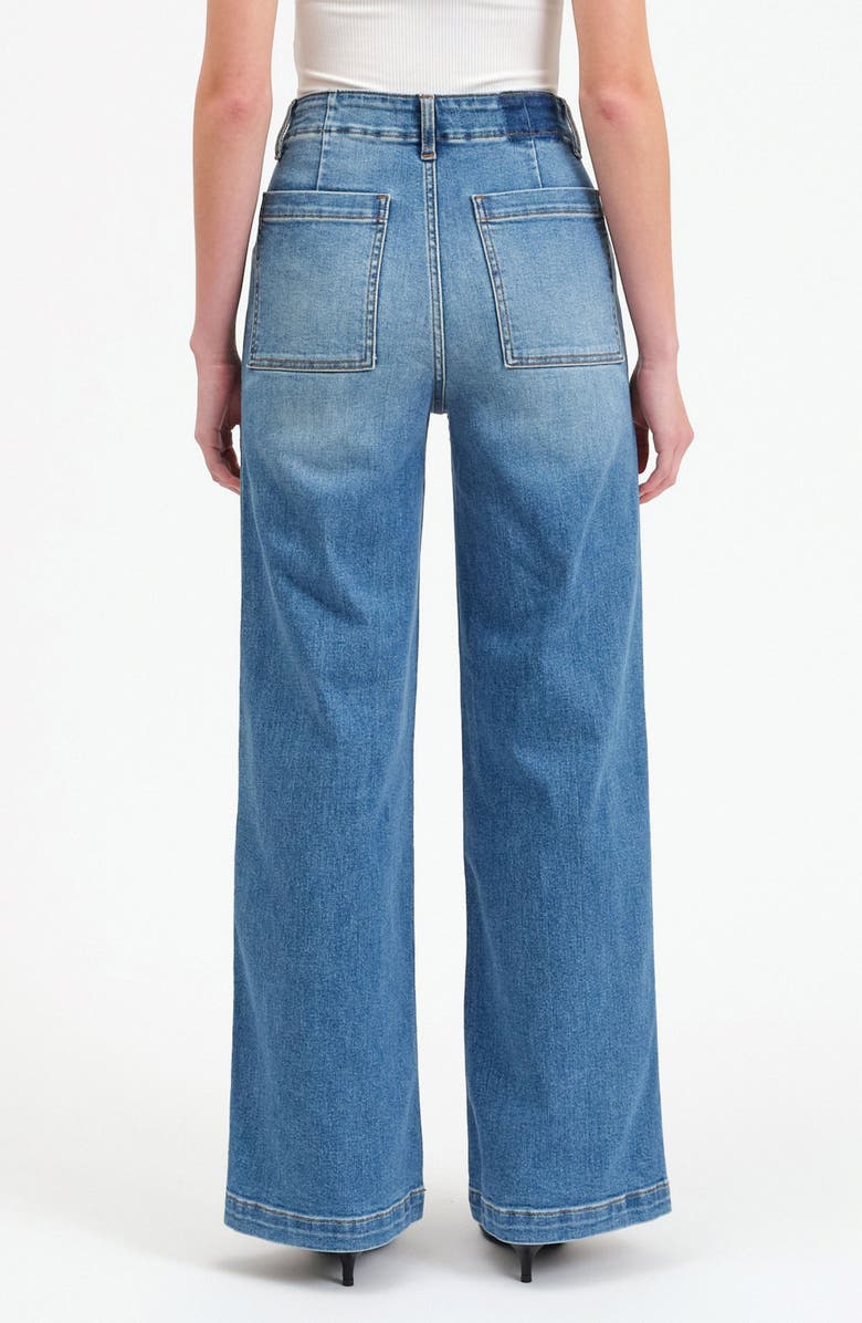 DAZE Far Out High Waist Wide Leg Trouser Jeans, Alternate, color, Pure