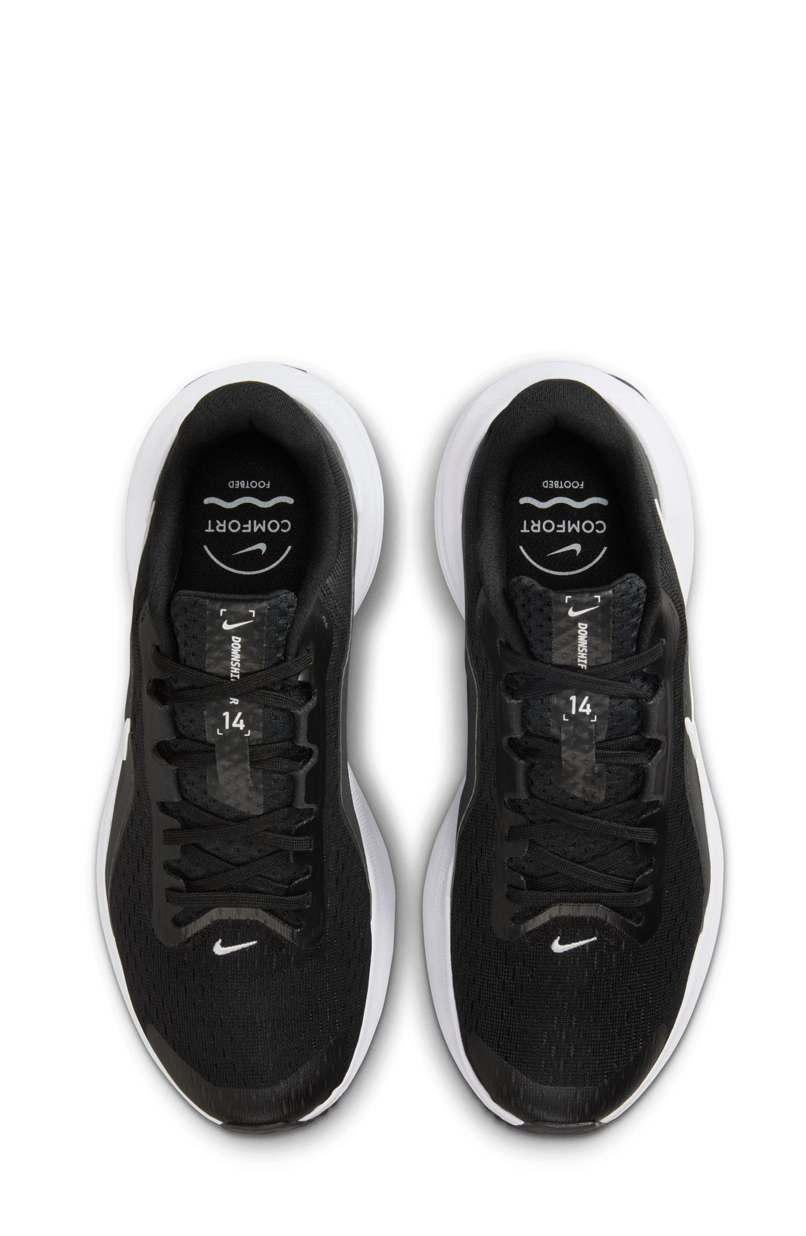 Nike Downshifter 14 Running Shoe, Alternate, color, Black/ White/ Wolf Grey