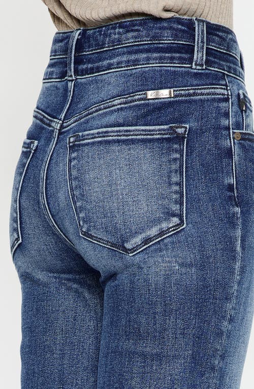Kancan Onyx Essentials Ultra High Rise Wide Flare Jeans In Blue