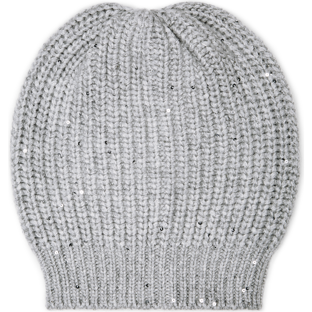 Brunello Cucinelli Cashmere And Silk Beanie In Gray