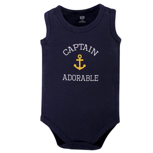 Hudson Baby Soft Cotton Sleeveless Bodysuits In Blue