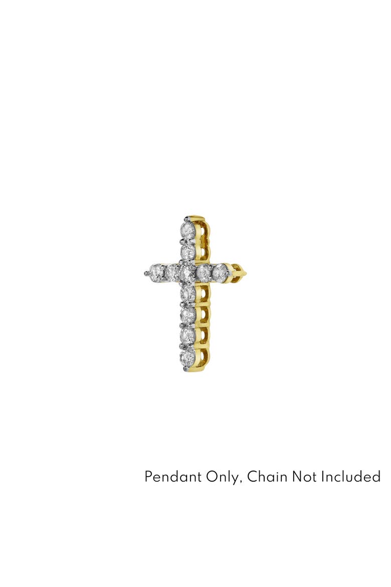 Christian Cross Pommee Diamond Pendant in 10K Yellow Gold, Alternate, color, 10K Yellow Gold