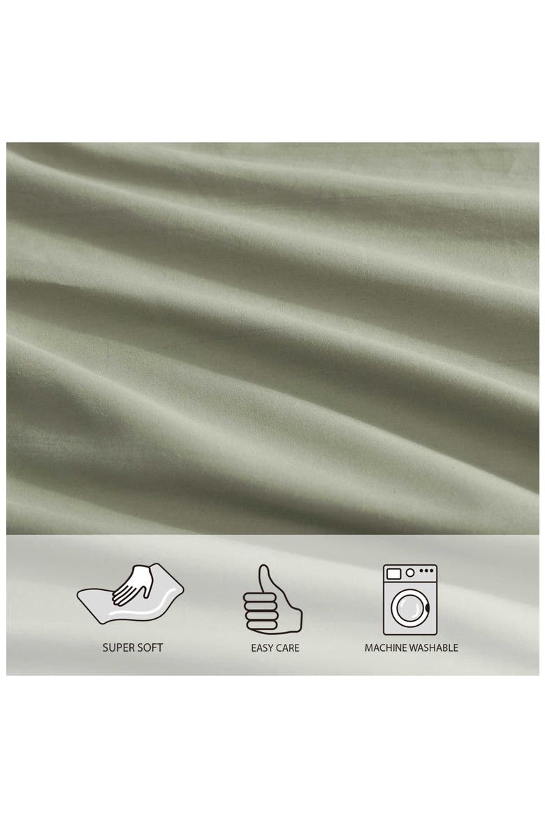 Scalloped Hem Cotton Weave Bedskirt, Alternate, color, GREEN