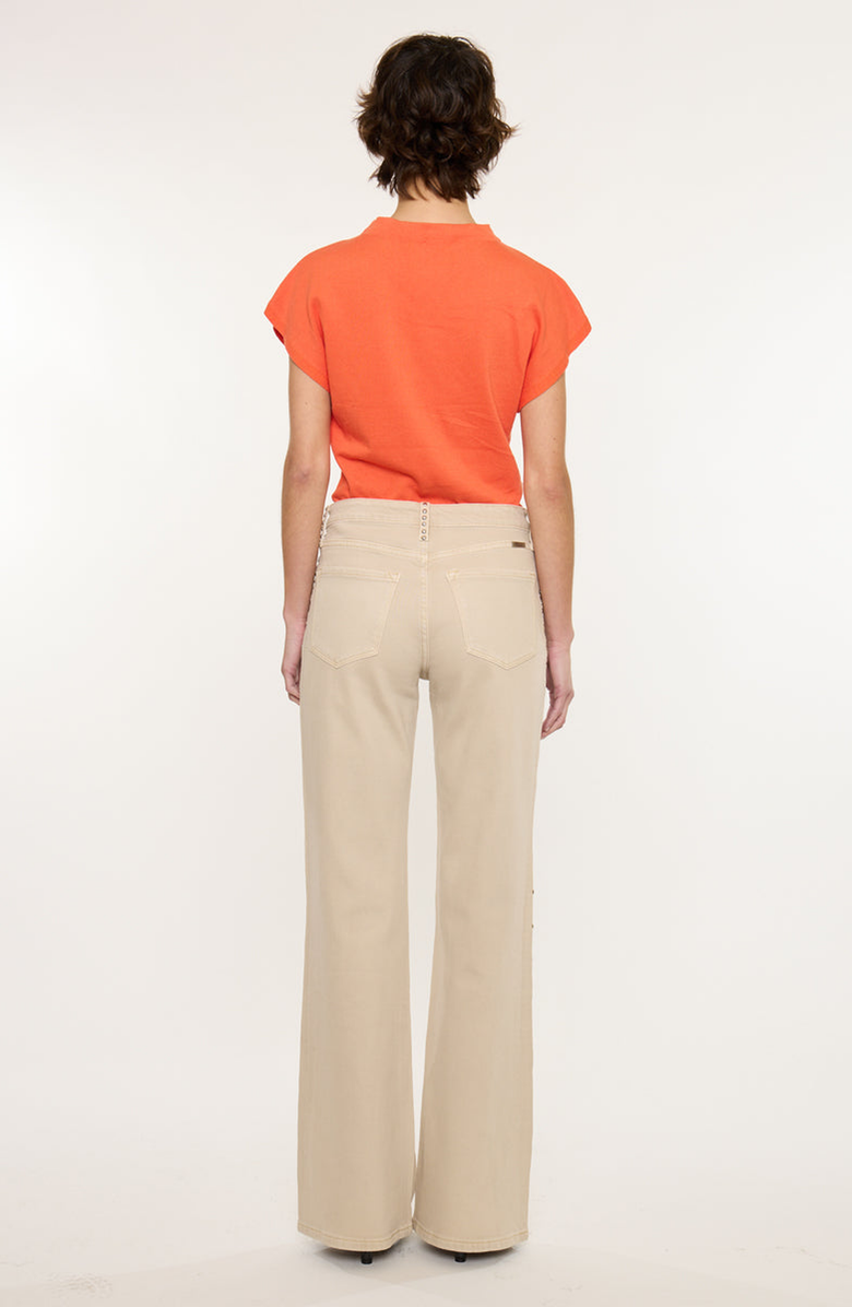 KanCan Gracelyn High Rise Wide Flare Jeans, Alternate, color, Ecru