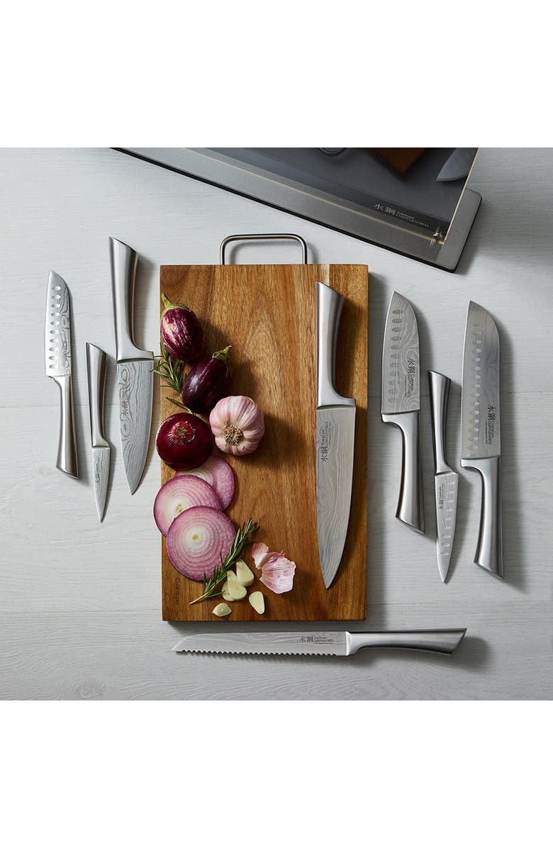 Cuisine::pro<sup>®</sup> Damashiro<sup>®</sup> BODO 10-Piece Knife Block With Cutting Board, Alternate, color, Black