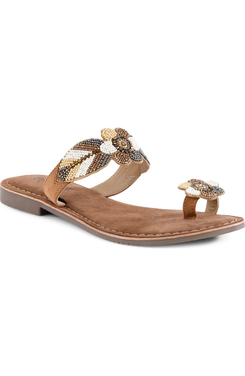Seychelles Cherry Beaded Toe Ring Sandal, Main, color, Beige Multi