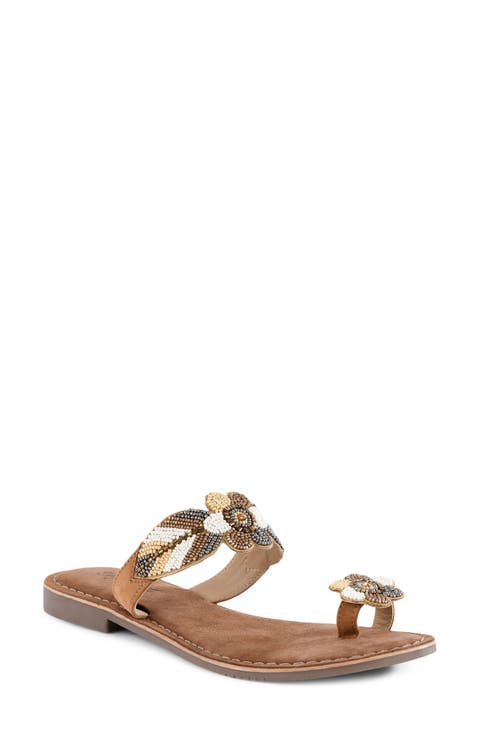 Cherry Beaded Toe Ring Sandal (Women)