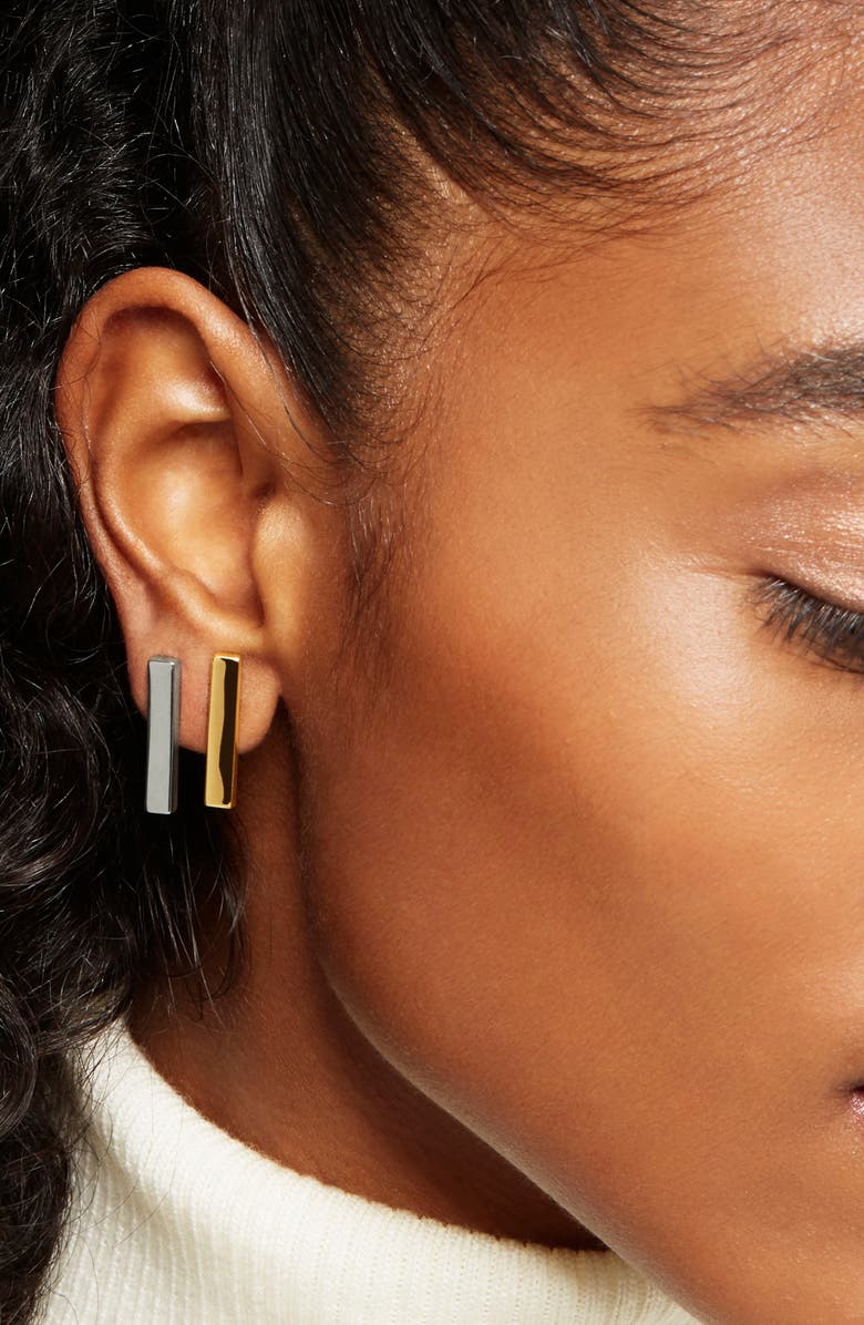 Vince Camuto Vertical Bar Stud Earrings, Alternate, color, 