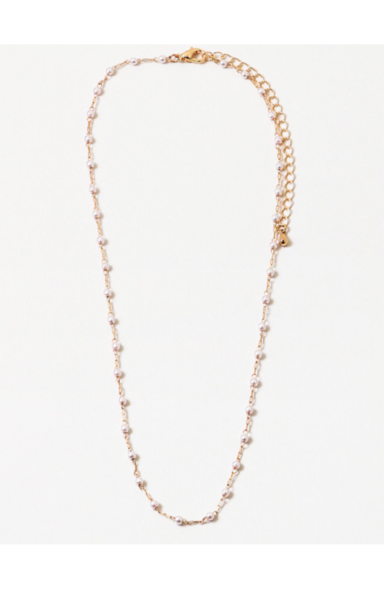 Erin McDermott Jewelry Peaceful Tiny Pearl & Gold necklace, Main, color, Gold