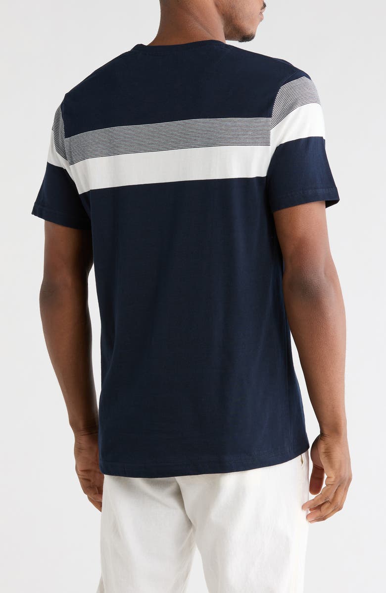 DENIM AND FLOWER Heritage Stripe Crewneck T-Shirt, Alternate, color, Navy