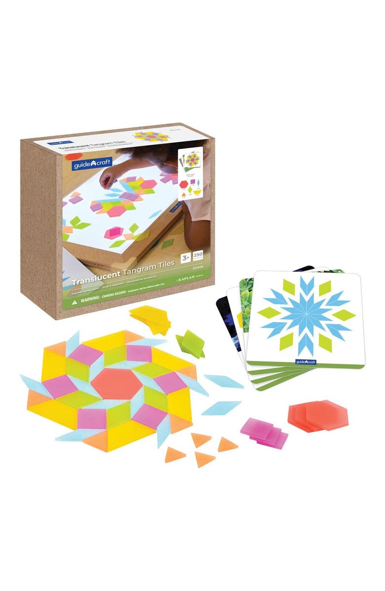 Kaplan Early Learning Company Translucent Tangram Tiles - 250 Pieces, Main, color, Multicolored