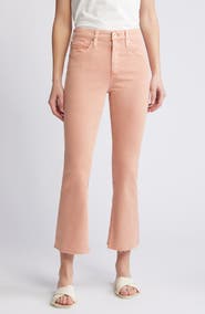 AG Farrah High Waist Raw Hem Crop Bootcut Jeans