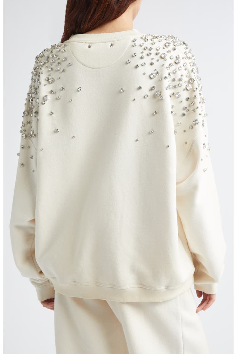 Journey Embellished Oversize Sweatshirt, Alternate, color, HERITAGE WHITE