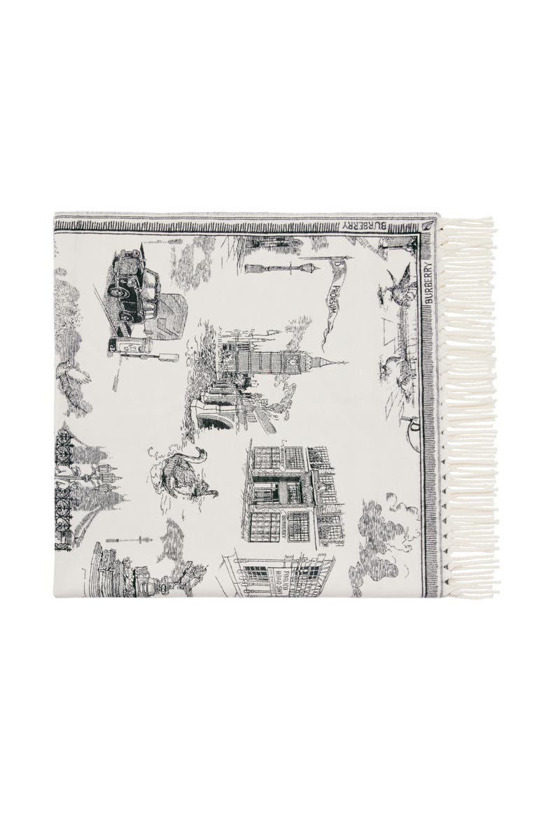 Burberry London Landmarks Cashmere Wool Blanket, Main, color, 