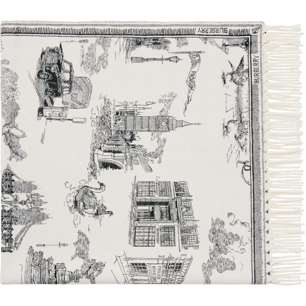 Shop Burberry London Landmarks Cashmere Wool Blanket