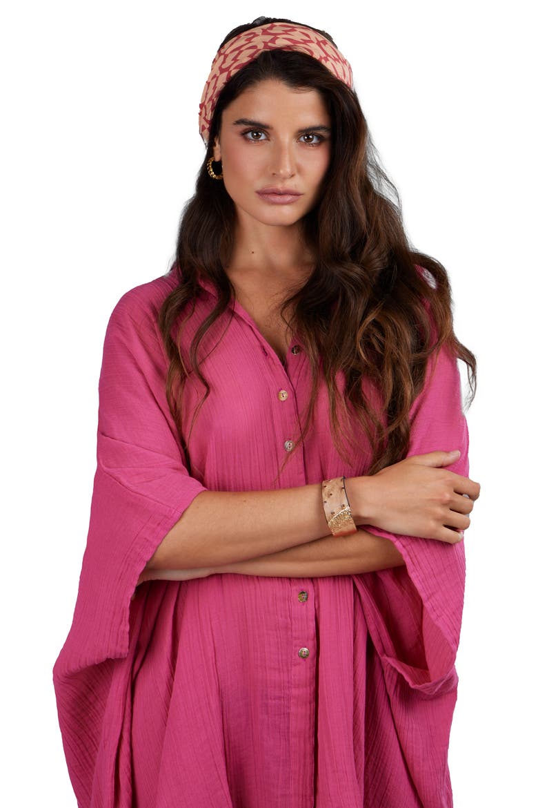 Oversize Cover-Up Shirt, Alternate, color, PINK