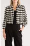 selected Ecru/ Black/ Gold Houndstooth