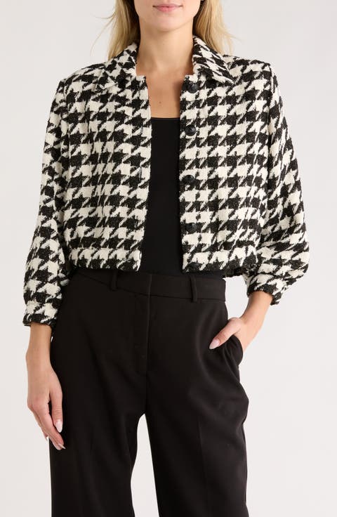 Bridges Houndstooth Crop Jacket