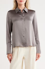 TWP Object of Affection Silk Button-Up Shirt